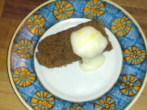 Gingerbread Cake with Lemon Icing