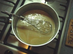 Peanut butter pudding boil and whisk