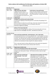 proposed program cairns science mini-conference june 2015